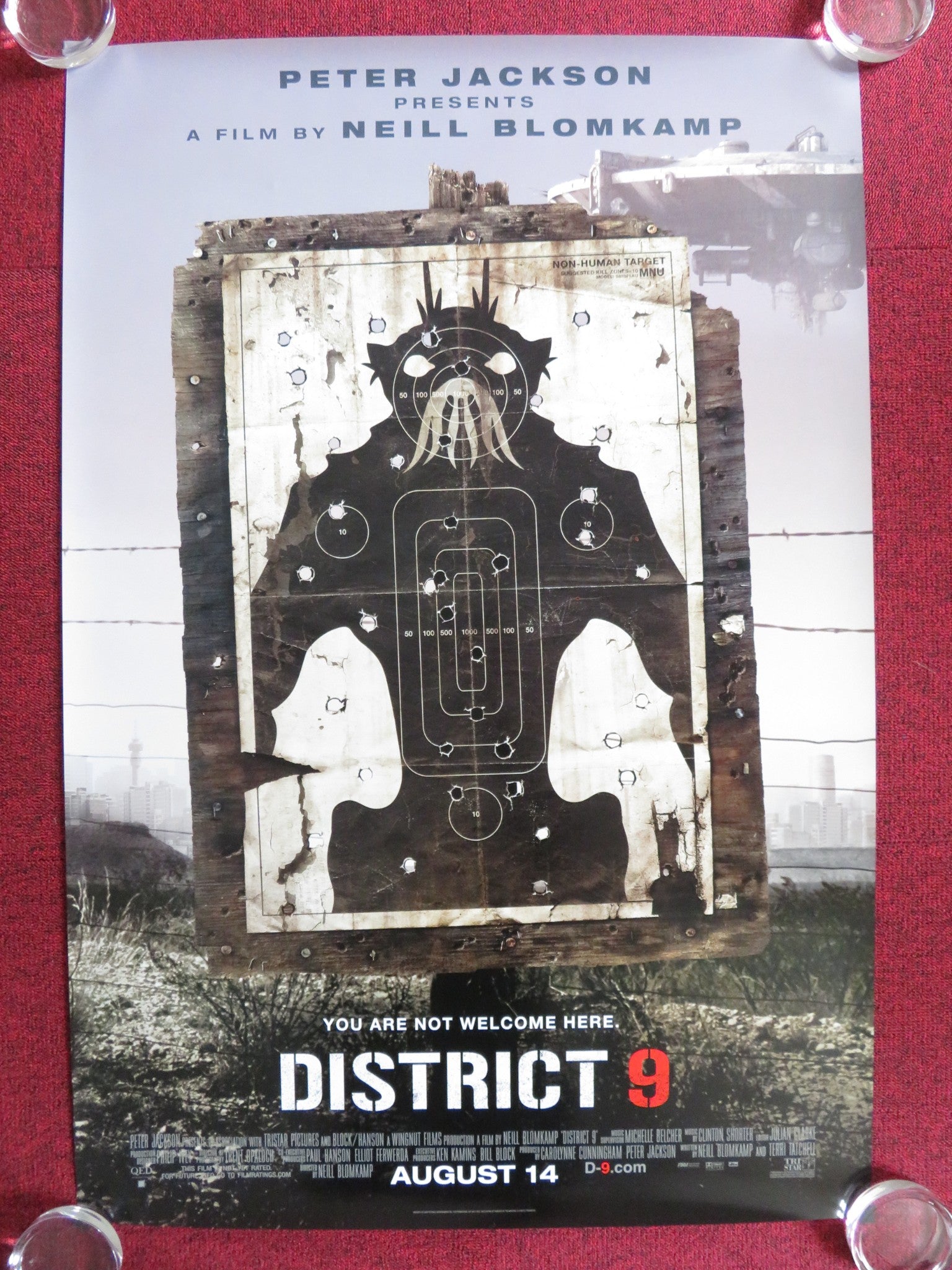 DISTRICT 9 US ONE SHEET ROLLED POSTER SHARLTO COPLEY JASON COPE 2009 Rendezvous Cinema Movie posters