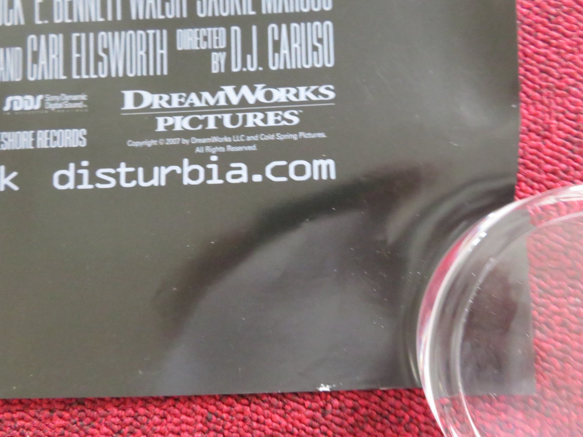 DISTURBIA - b UK QUAD ROLLED POSTER SHIA LABEOUF SARAH ROEMER 2007 Rendezvous Cinema Movie posters