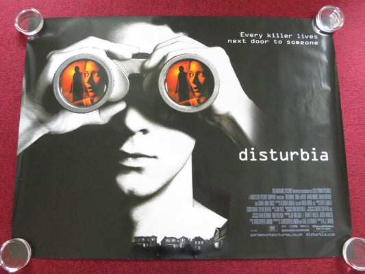 DISTURBIA - b UK QUAD ROLLED POSTER SHIA LABEOUF SARAH ROEMER 2007 Rendezvous Cinema Movie posters