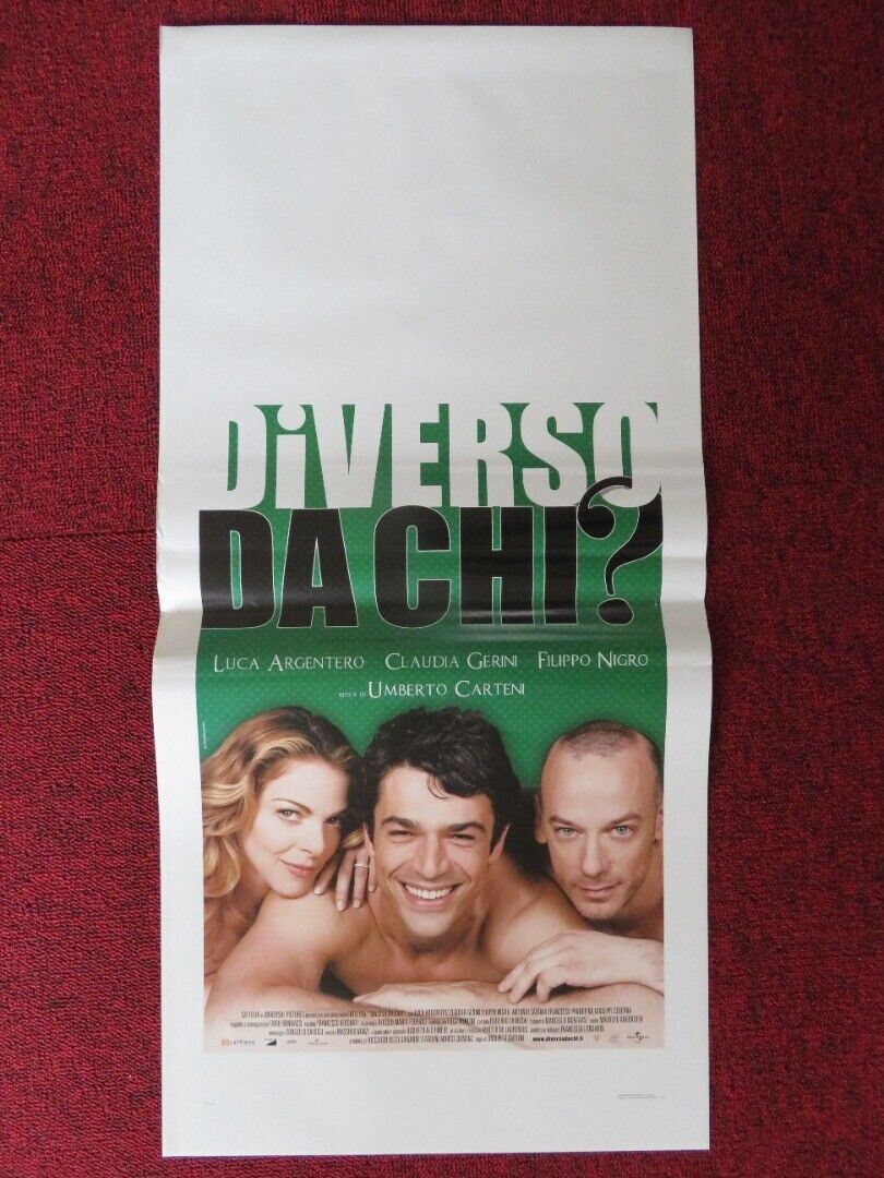 DIVERSO DA CHI? ITALIAN LOCANDINA (27.5"x13") POSTER LUCA ARGENTERO 2009 Movie posters