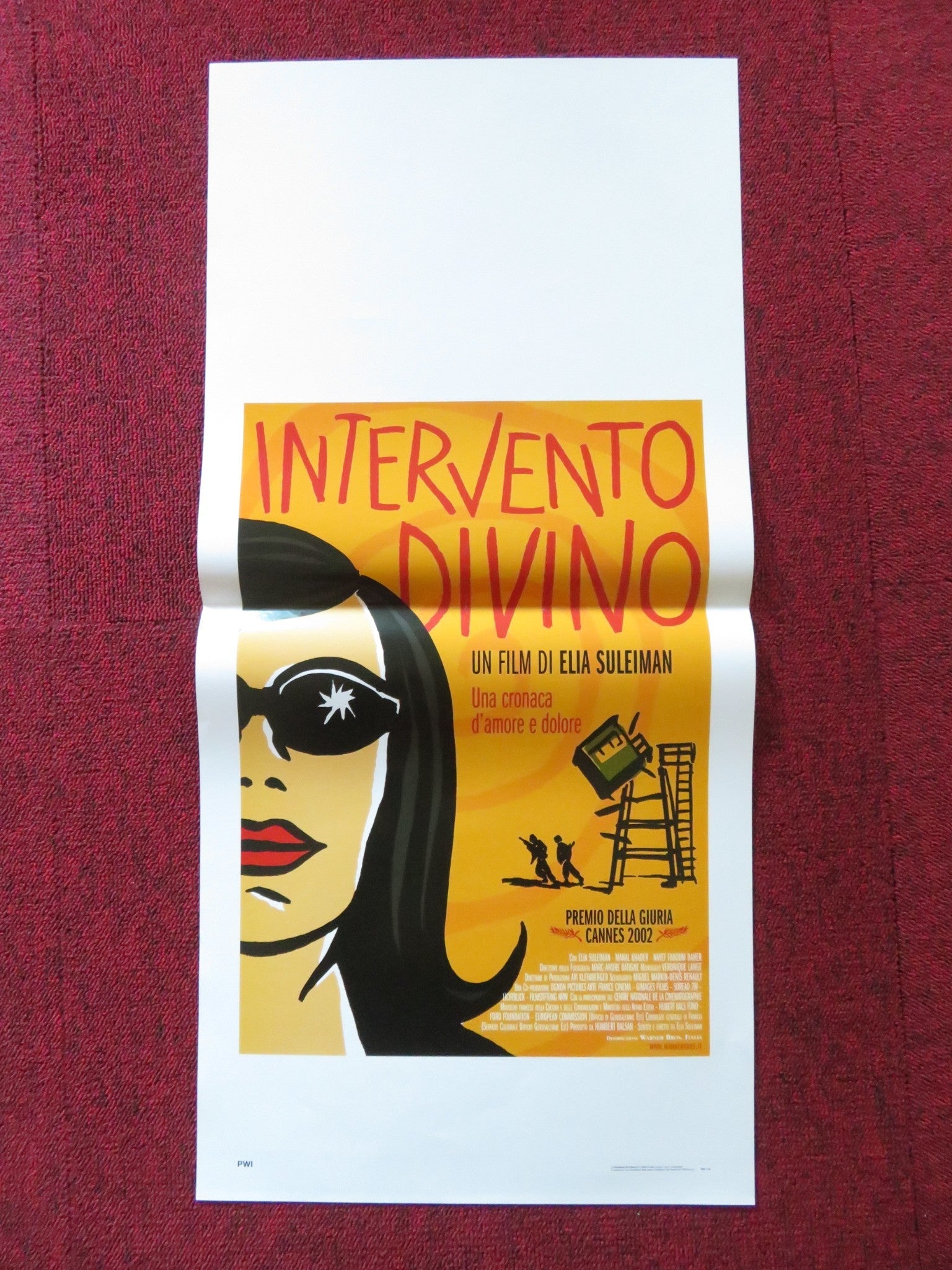 DIVINE INTERVENTION ITALIAN LOCANDINA POSTER ELIA SULEIMAN MANAL KHADER 2002 Rendezvous Cinema Movie posters
