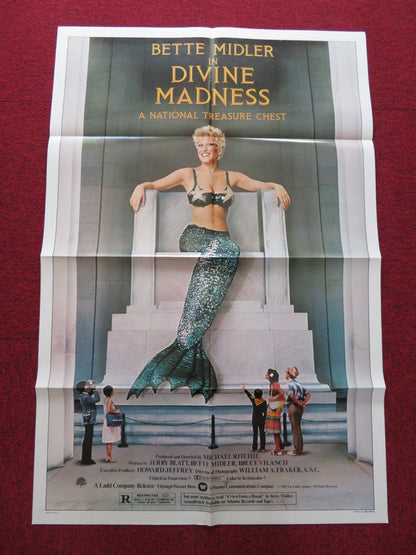DIVINE MADNESS STYLE B FOLDED US ONE SHEET POSTER BETTE MIDLER 1980 Rendezvous Cinema Movie posters