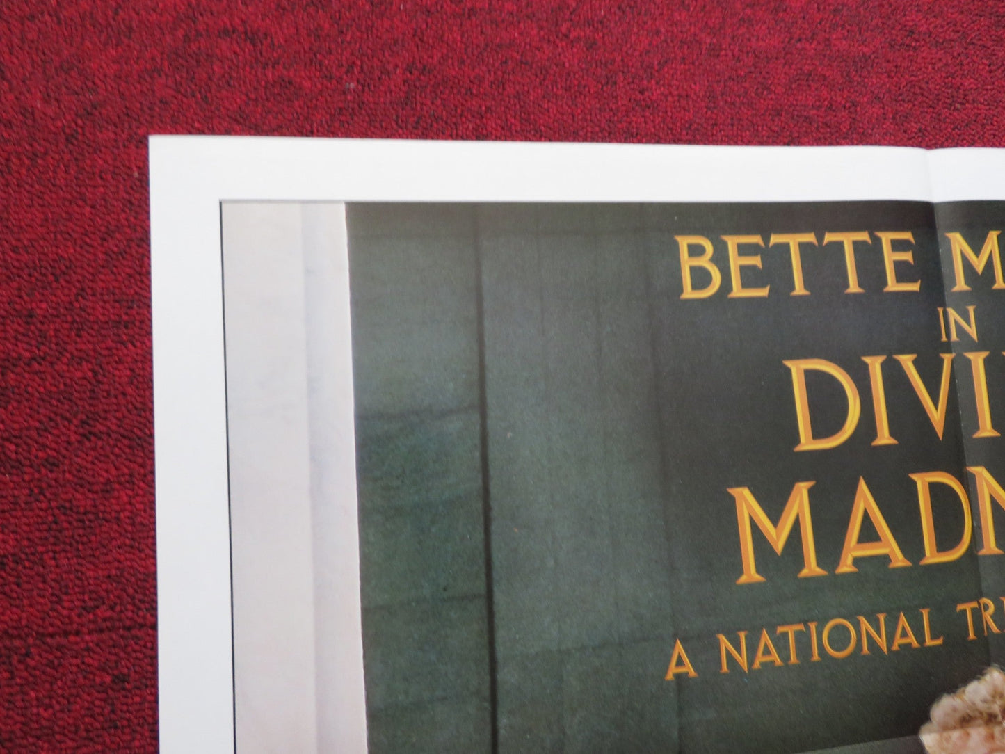 DIVINE MADNESS STYLE B FOLDED US ONE SHEET POSTER BETTE MIDLER 1980 Rendezvous Cinema Movie posters