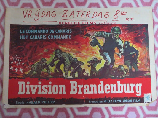 DIVISION BRANDENBURG BELGIUM (14.5"x 22") POSTER HARALD PHILIPP 1960 Movie posters
