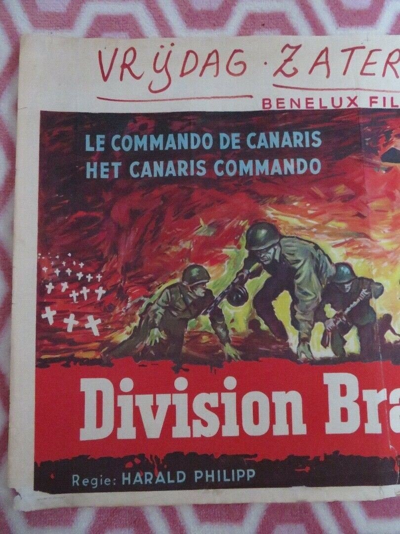 DIVISION BRANDENBURG BELGIUM (14.5"x 22") POSTER HARALD PHILIPP 1960 Movie posters