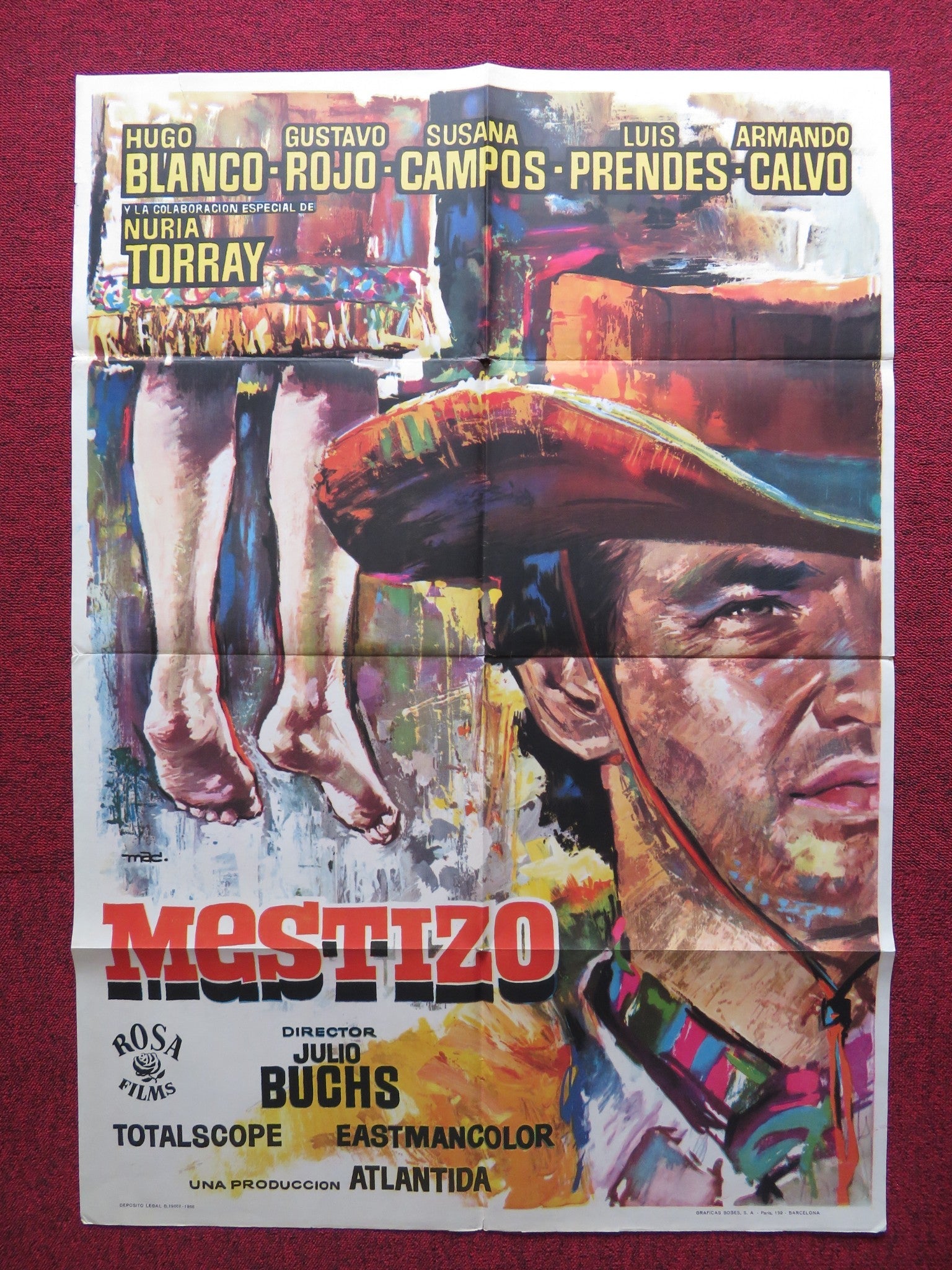 DJANGO DOES NOT FORGIVE SPANISH POSTER HUGO BLANCO JOHN CLARK 1971 Rendezvous Cinema Movie posters