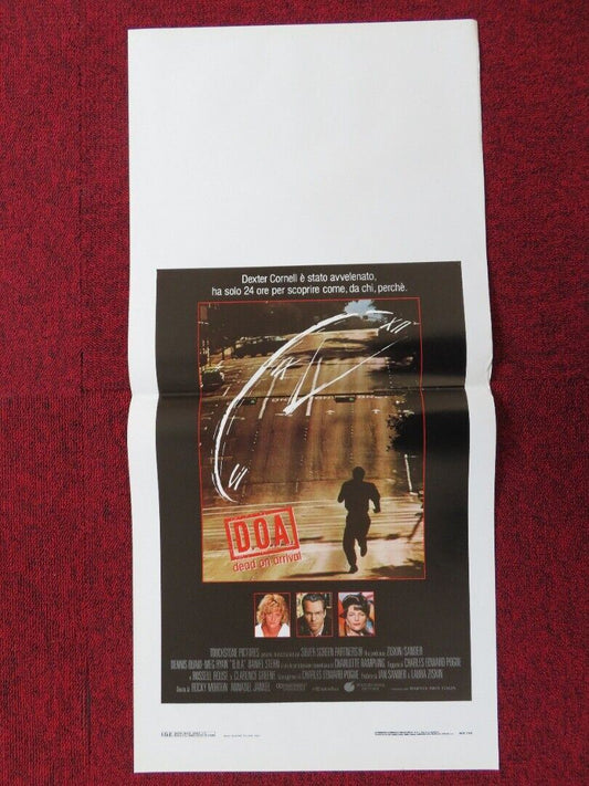 D.O.A DEAD ON ARRIVAL ITALIAN LOCANDINA (27.5"x13") POSTER D QUAID MEG RYAN '88 Movie posters