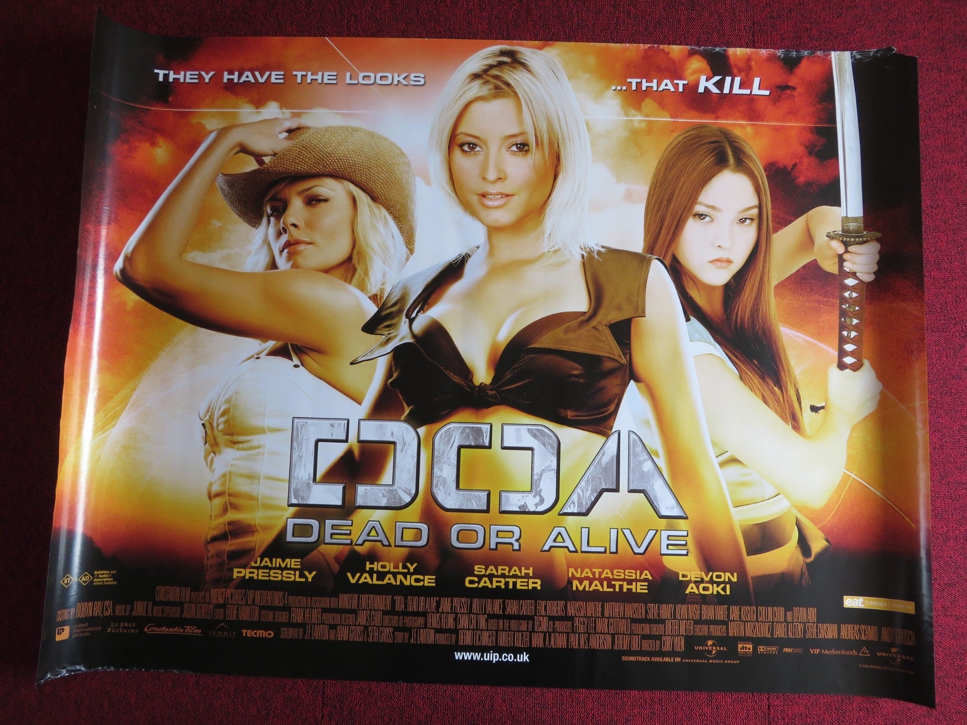 DOA: DEAD OR ALIVE UK QUAD (30"x 40") ROLLED POSTER JAIME PRESSLY VALLANCE 2006 Rendezvous Cinema Movie posters