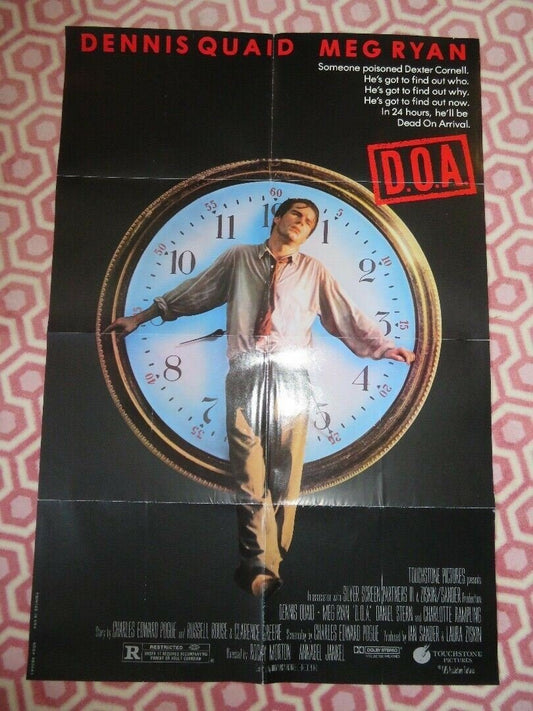 D.O.A FOLDED US ONE SHEET POSTER DENNIS QUAID MEG RYAN 1988 Movie posters
