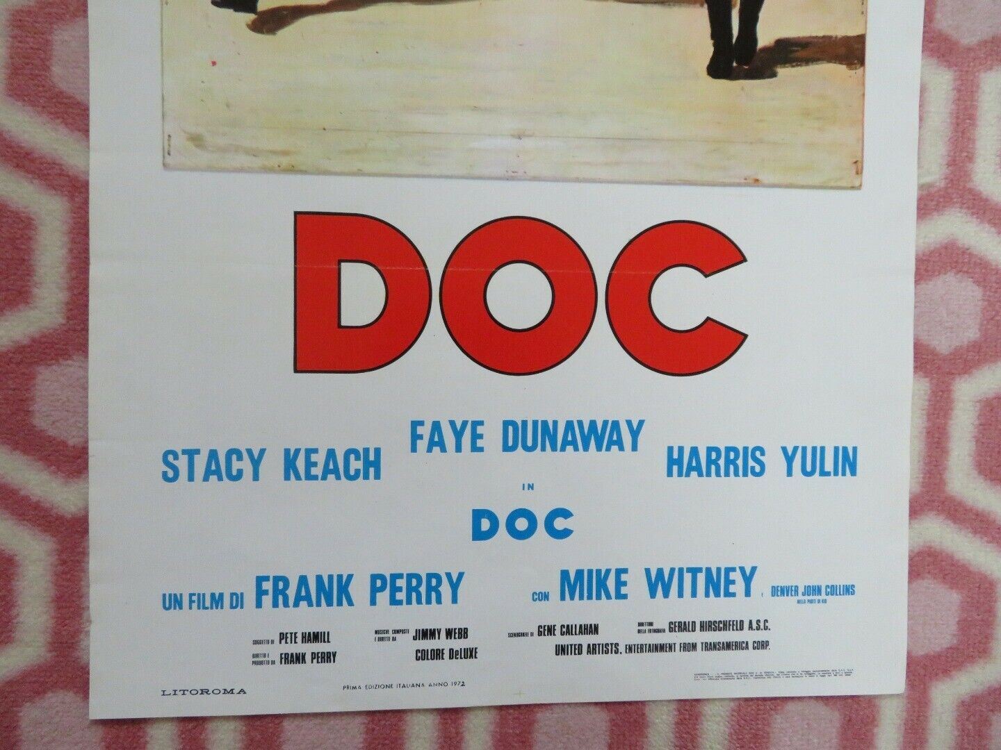 DOC ITALIAN LOCANDINA (27.5"x13") POSTER FAYE DUNAWAY STACY KEACH 1972 - Rendezvous Cinema