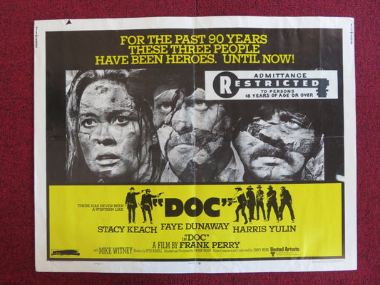 DOC - STYLE A US HALF SHEET (22"x 28") POSTER STACY KEACH FAYE DUNAWAY 1971 Rendezvous Cinema Movie posters