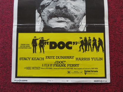 DOC STYLE A US INSERT (14"x 36") POSTER STACY KEACH FAYE DUNAWAY 1971 Rendezvous Cinema Movie posters