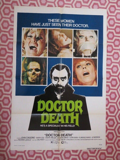 DOCTOR DEATH US ONE SHEET POSTER JOHN CONSIDINE LEON ASKIN HORROR Movie posters