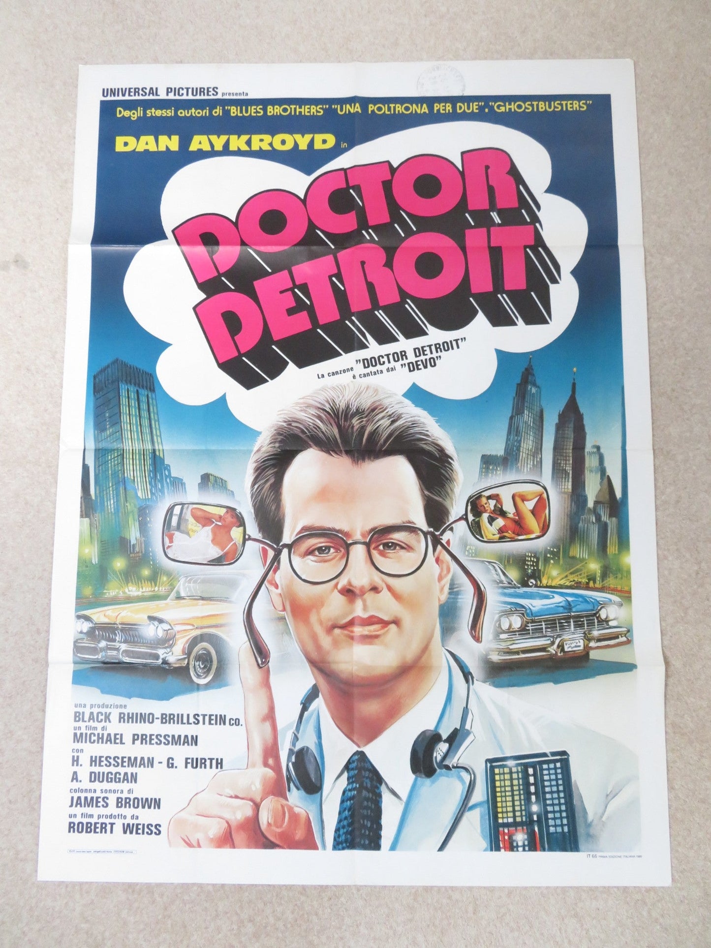 DOCTOR DETROIT ITALIAN 2 FOGLIO POSTER DAN AYKROYD HOWARD HESSEMAN 1983 Rendezvous Cinema Movie posters
