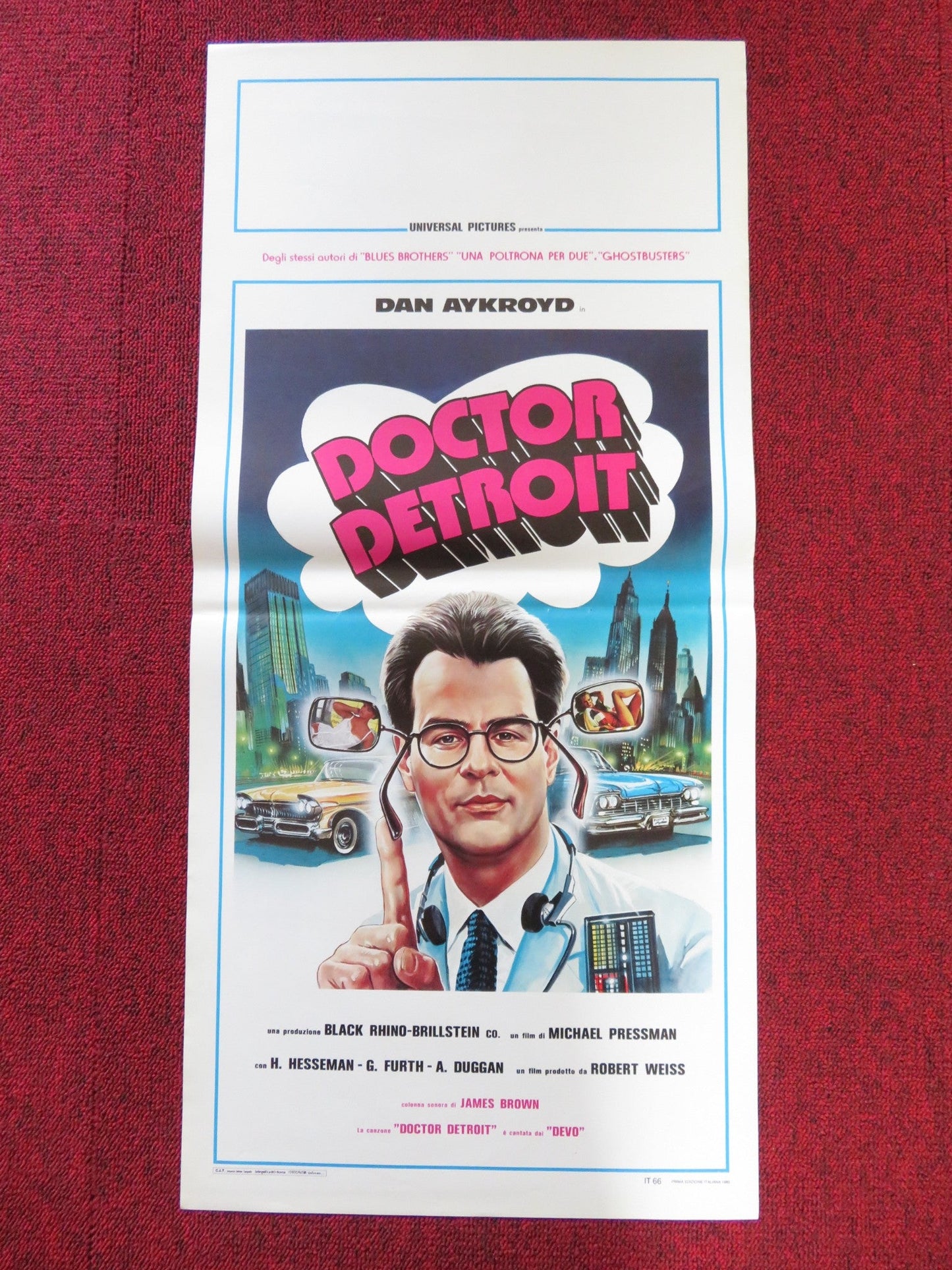 DOCTOR DETROIT ITALIAN LOCANDINA POSTER DAN AYKROYD HOWARD HESSEMAN 1983 Rendezvous Cinema Movie posters