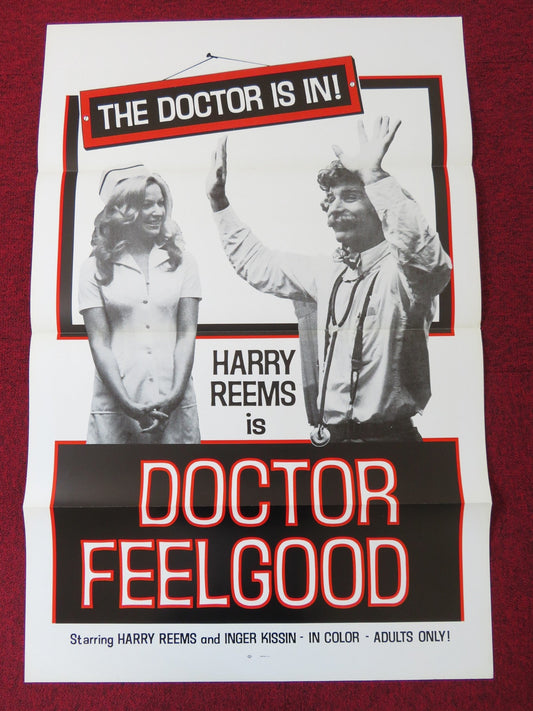 DOCTOR FEELGOOD US TRI FOLDED ONE SHEET ROLLED POSTER HERRY REEMS 1974 Rendezvous Cinema Movie posters