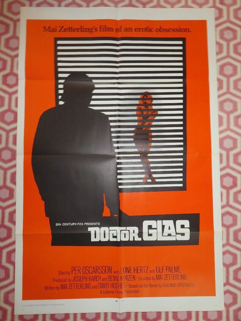 DOCTOR GLASS US ONE SHEET POSTER PETER OSCARSSON LONE HERTZ 1968 Movie posters