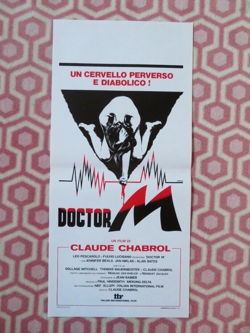 DOCTOR M / Dr. M ITALIAN LOCANDINA (27.5"x13") POSTER ALAN BATES 1991 Movie posters