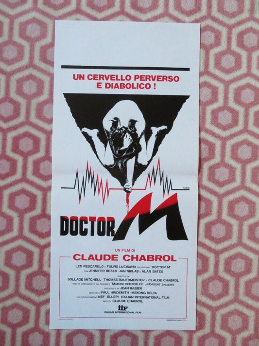 DOCTOR M / Dr. M ITALIAN LOCANDINA (27.5"x13") POSTER ALAN BATES 1991 Movie posters