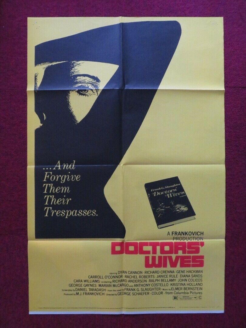 DOCTORS WIVES FOLDED US ONE SHEET POSTER DYAN CANNON RICHARD CRENNA 1971 Movie posters
