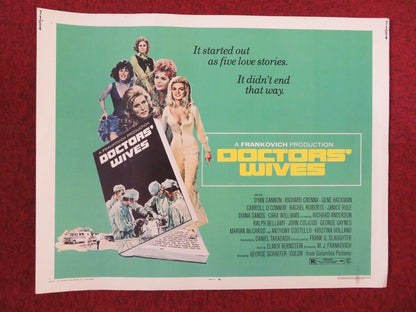 DOCTORS' WIVES US HALF SHEET (22"x 28") POSTER GENE HACKMAN DYAN CANNON 1971 Movie posters