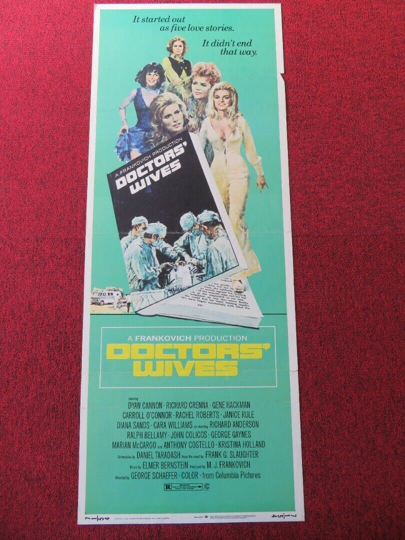 DOCTORS' WIVES US INSERT (14"x 36") POSTER DYAN CANNON GENE HACKMAN 197150 Movie posters