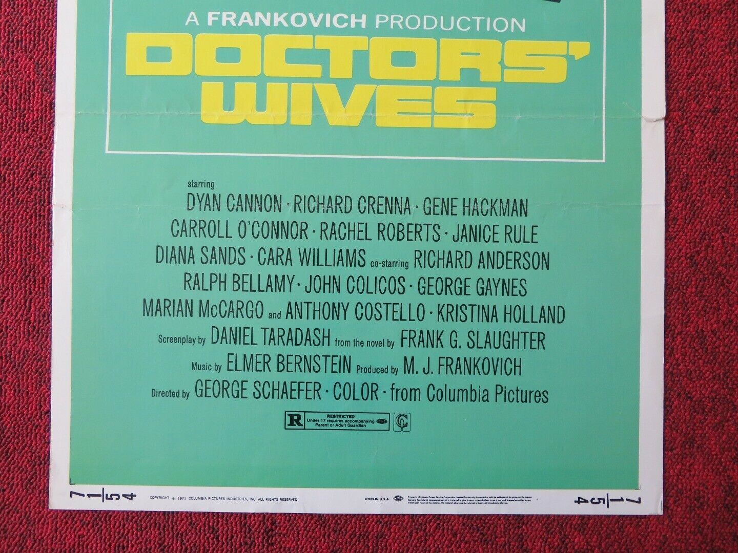 DOCTORS' WIVES US INSERT (14"x 36") POSTER DYAN CANNON GENE HACKMAN 197150 Movie posters
