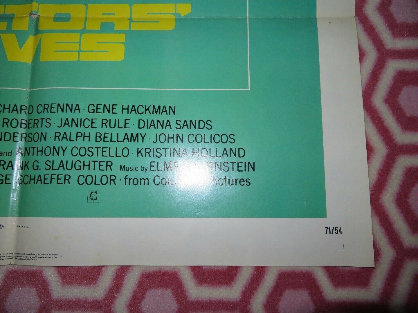 DOCTORS' WIVES US ONE SHEET POSTER DYAN CANNON GENE HACKMAN 1971 Movie posters