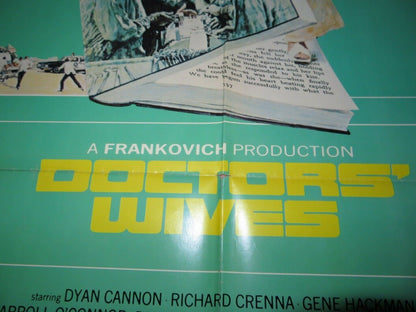 DOCTORS' WIVES US ONE SHEET POSTER DYAN CANNON GENE HACKMAN 1971 Movie posters