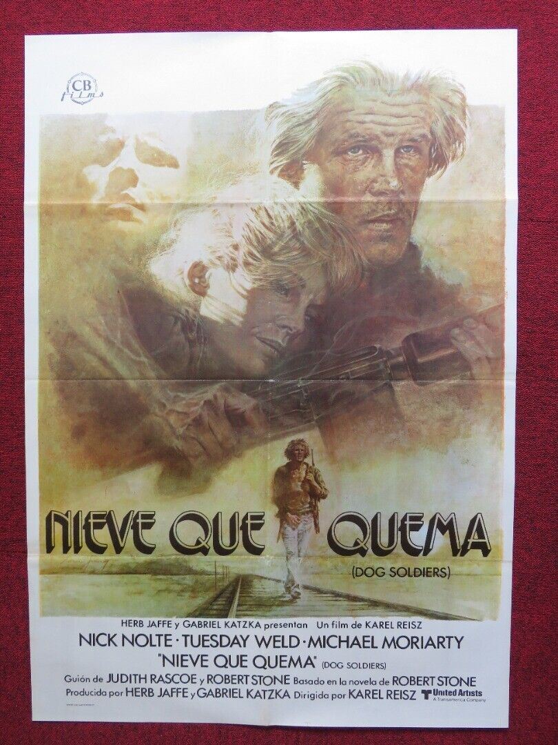 DOG SOLDIERS / WHO'LL STOP THE RAIN SPANISH ROLLED POSTER NICK NOLTE 1978 Movie posters