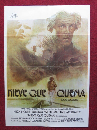 DOG SOLDIERS / WHO'LL STOP THE RAIN SPANISH ROLLED POSTER NICK NOLTE 1978 Movie posters