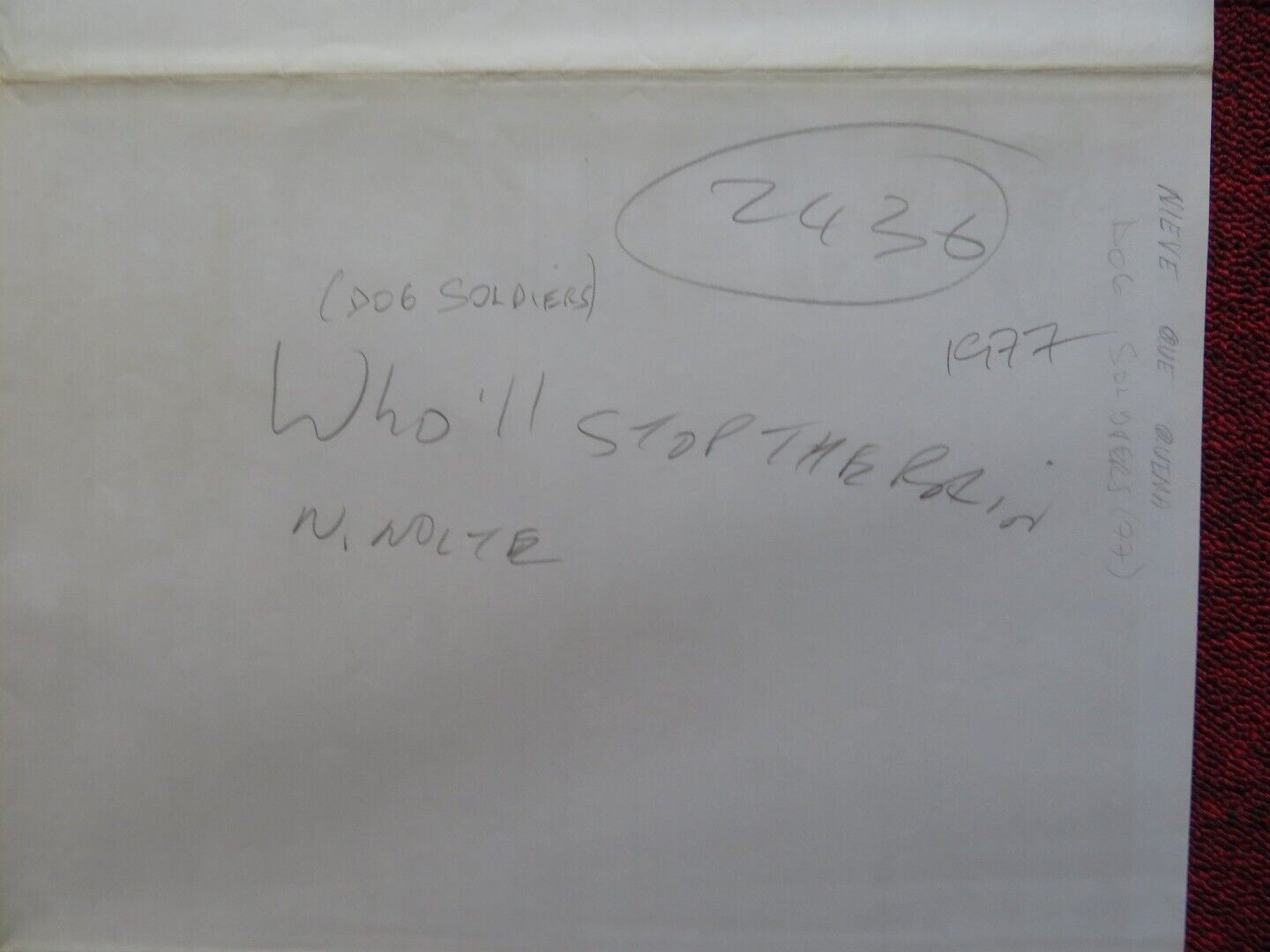 DOG SOLDIERS / WHO'LL STOP THE RAIN SPANISH ROLLED POSTER NICK NOLTE 1978 Movie posters