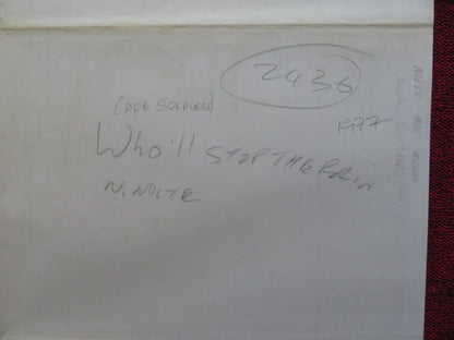 DOG SOLDIERS / WHO'LL STOP THE RAIN SPANISH ROLLED POSTER NICK NOLTE 1978 Movie posters