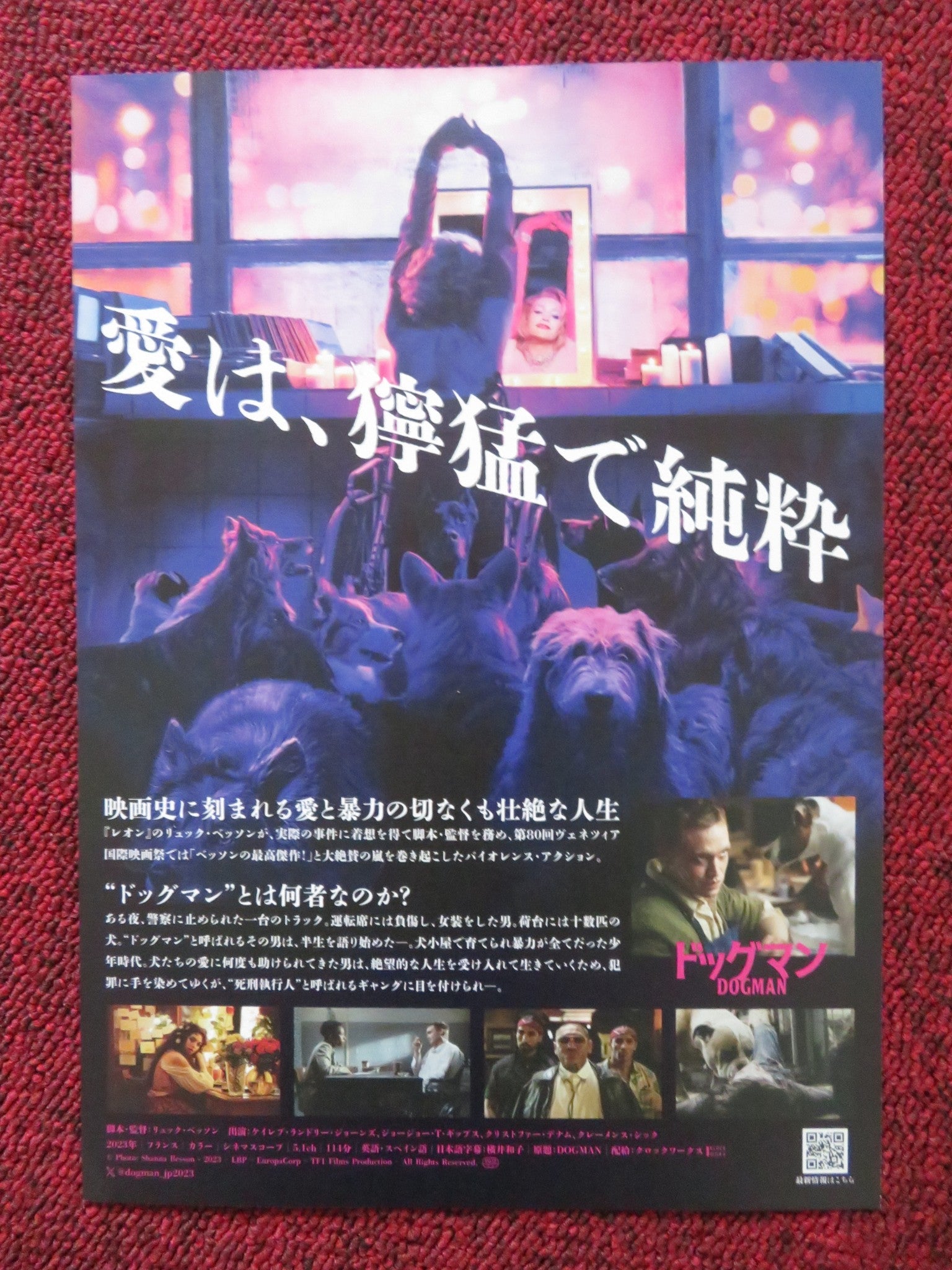 DOGMAN JAPANESE CHIRASHI (B5) POSTER CALEB LANDRY JONES JOJO T. GIBBS 2023 Rendezvous Cinema Movie posters