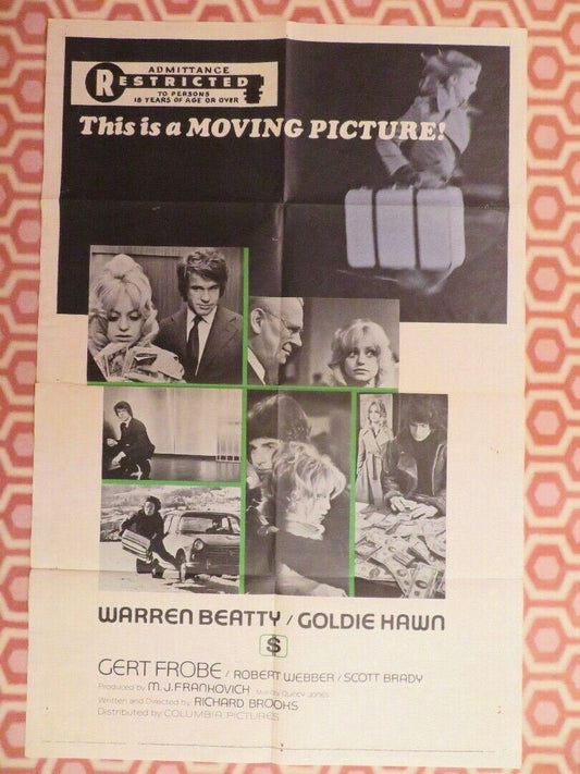 DOLLAR $ US ONE SHEET POSTER WARREN BEATTY GOLDIE HAWN GERT FROBE Rendezvous Cinema Movie posters