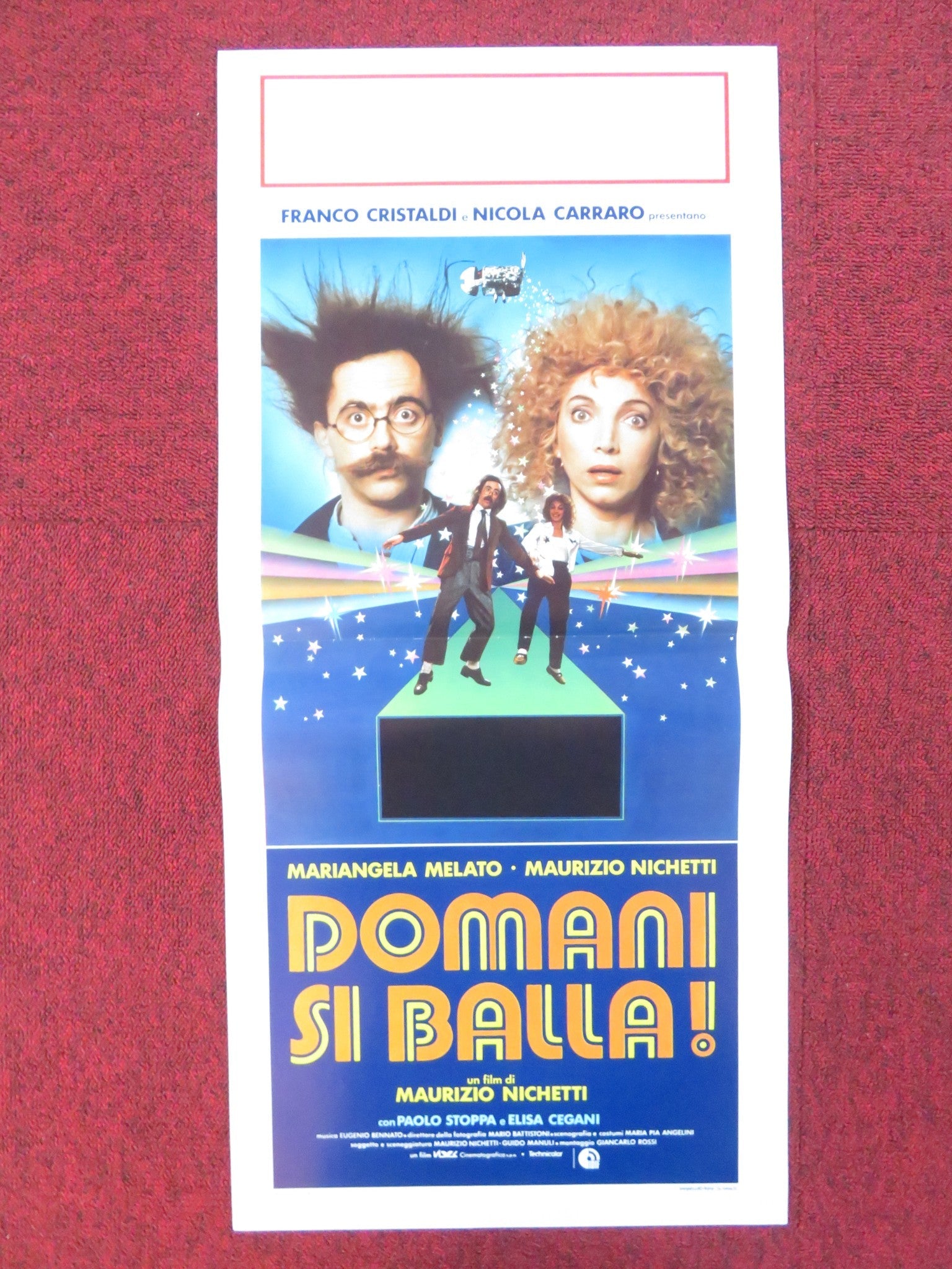 DOMANI SI BALLA! ITALIAN LOCANDINA POSTER MARIANGELA MELATO M. NICHETTI 1982 Rendezvous Cinema Movie posters