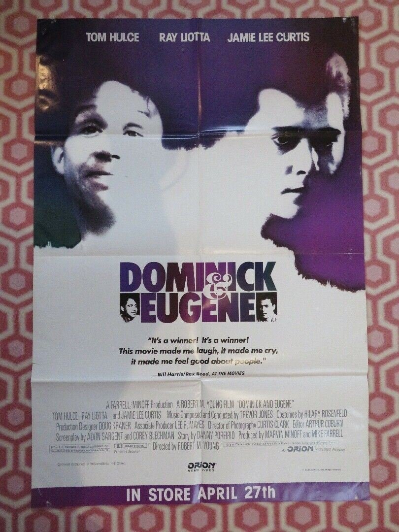 DOMINICK AND EUGENE VIDEO VHS POSTER FOLDED TOM HULCE RAY LIOTTA 1989 Movie posters