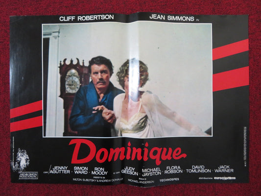DOMINIQUE - A ITALIAN FOTOBUSTA POSTER CLIFF ROBERTSON JEAN SIMMONS 1979 Rendezvous Cinema Movie posters