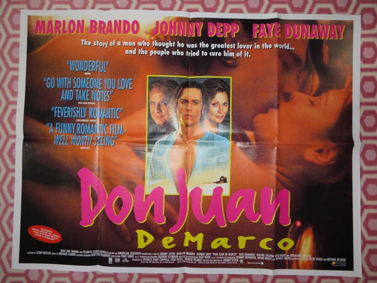 DON JUAN DEMARCO QUAD (30" x 40") POSTER MARLON BRANDO JOHNNY DEPP 1994 - Rendezvous Cinema