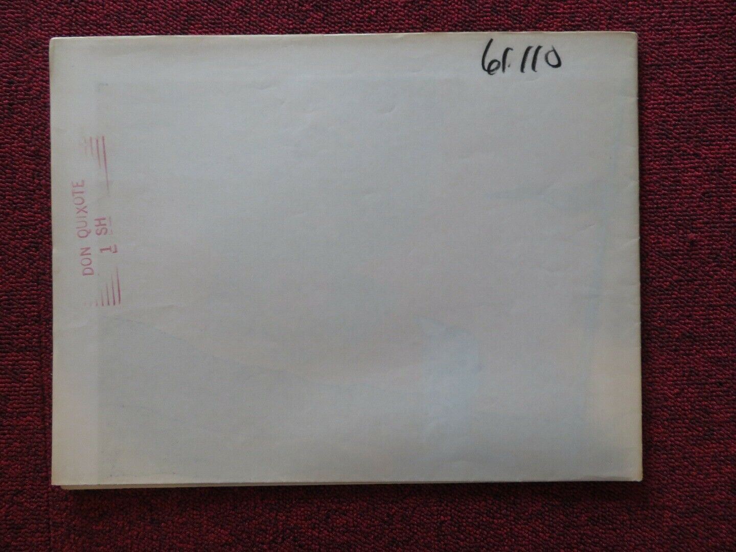 DON QUIXOTE FOLDED US ONE SHEET POSTER NIKOLAI CHERKASOV YURI TOLUBEYEV 1961 Movie posters