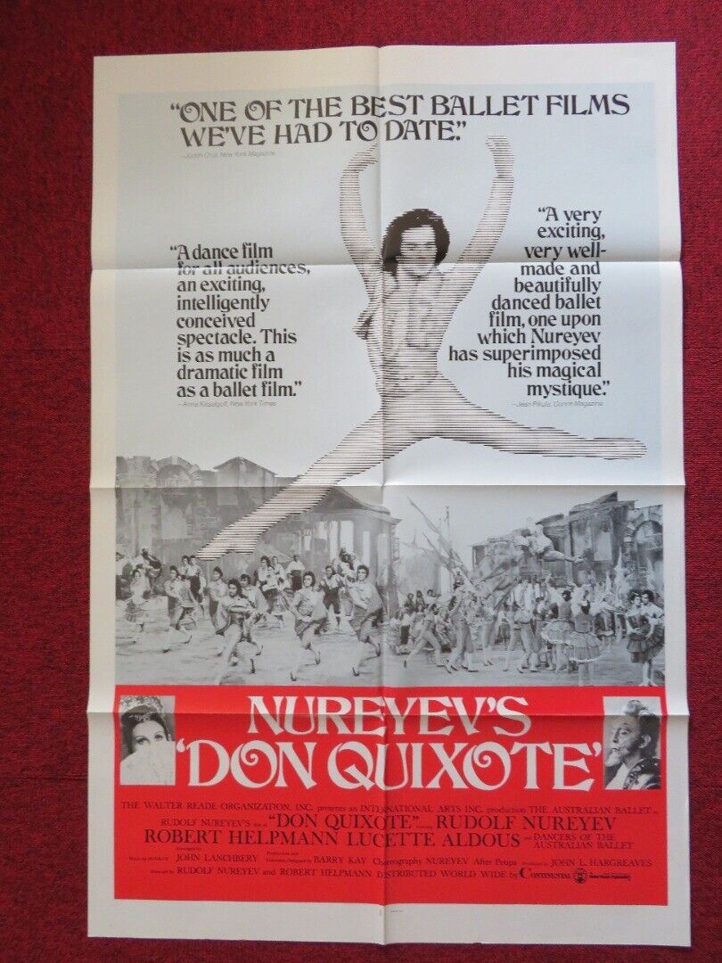 DON QUIXOTE FOLDED US ONE SHEET POSTER RUDOLF NUREYEV 1973 Movie posters