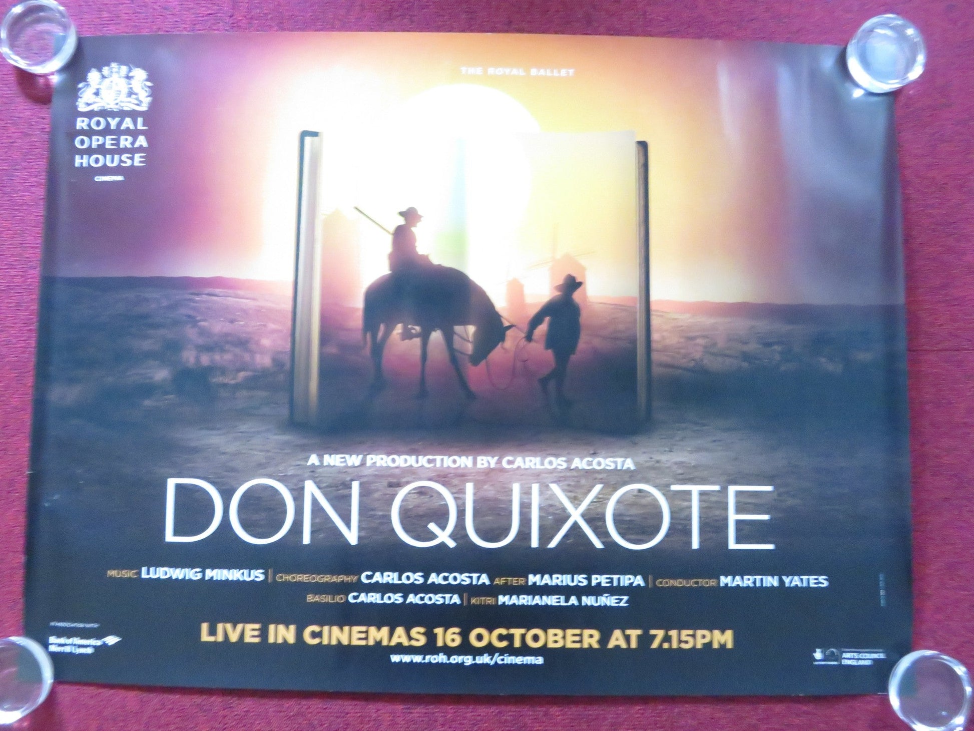 DON QUIXOTE UK QUAD ROLLED POSTER CARLOS ACOSTA 2013 Rendezvous Cinema Movie posters