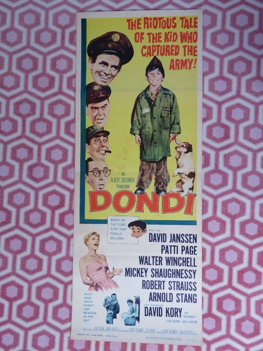DONDI US INSERT (14"x 36") POSTER DAVID JANSSEN PATTI PAGE 1961 Movie posters