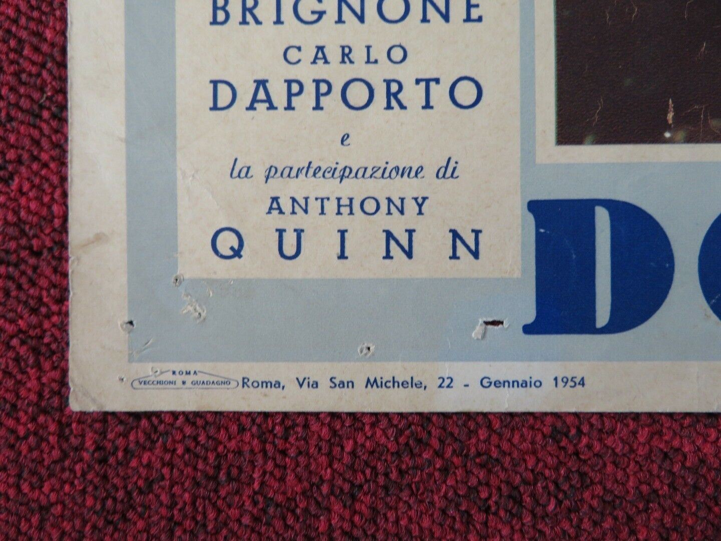 DONNE PROIBITE / ANGELS OF DARKNESS ITALIAN FOTOBUSTA POSTER LINDA DARNELL 1954 Movie posters