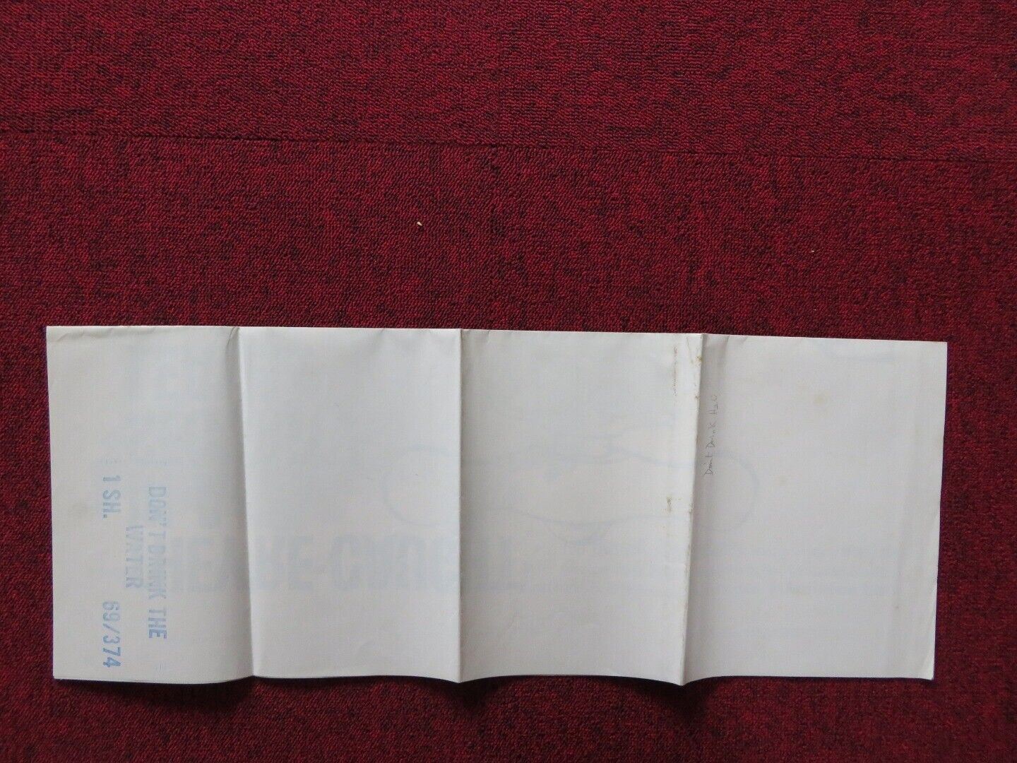 DON'T DRINK THE WATER FOLDED US ONE SHEET POSTER JACKIE GLEASON E. PARSONS 1969 Movie posters