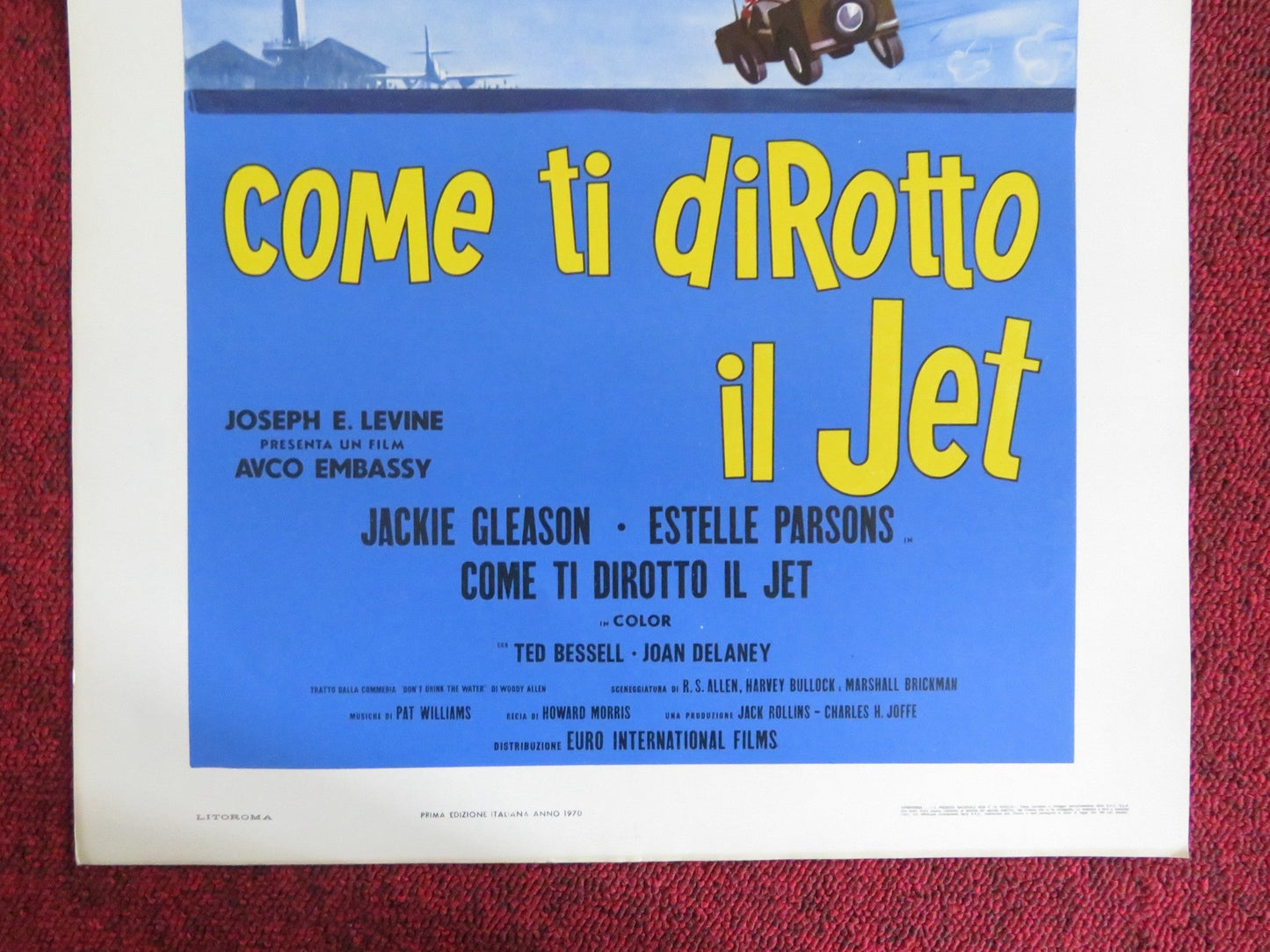 DON'T DRINK THE WATER ITALIAN LOCANDINA POSTER JACKIE GLEESON E. PARSONS 1970 Rendezvous Cinema Movie posters