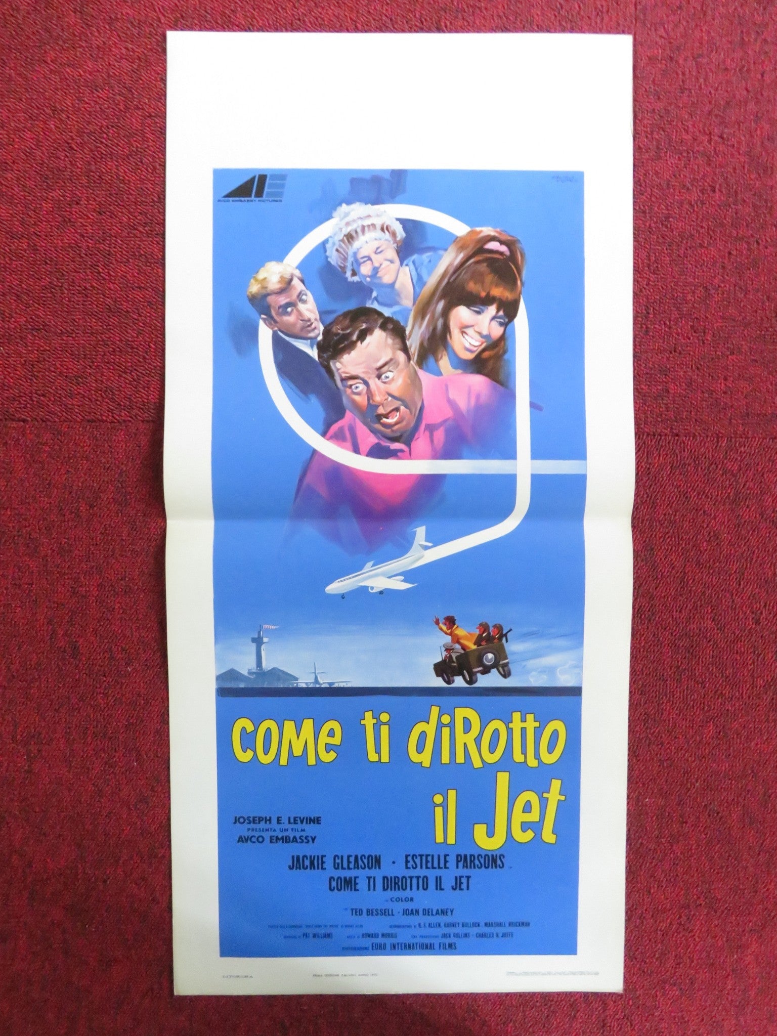 DON'T DRINK THE WATER ITALIAN LOCANDINA POSTER JACKIE GLEESON E. PARSONS 1970 Rendezvous Cinema Movie posters