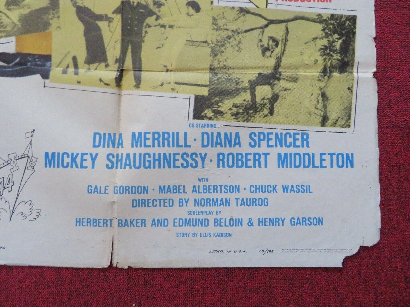 DON'T GIVE UP SHIP FOLDED US ONE SHEET POSTER JERRY LEWIS 1959 - Rendezvous Cinema