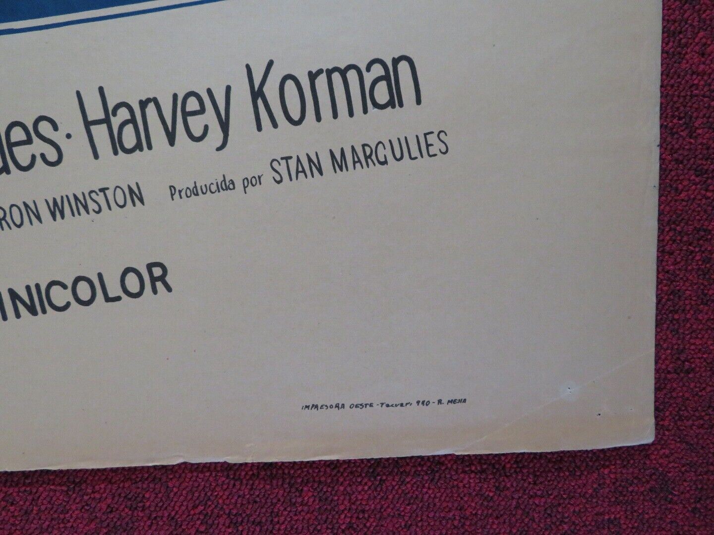 DON'T JUST STAND THERE FOLDED ARGENTINA ONE SHEET POSTER ROBERT WAGNER MARY 1968 Movie posters