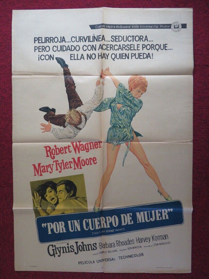 DON'T JUST STAND THERE FOLDED ARGENTINA ONE SHEET POSTER ROBERT WAGNER MARY 1968 Movie posters